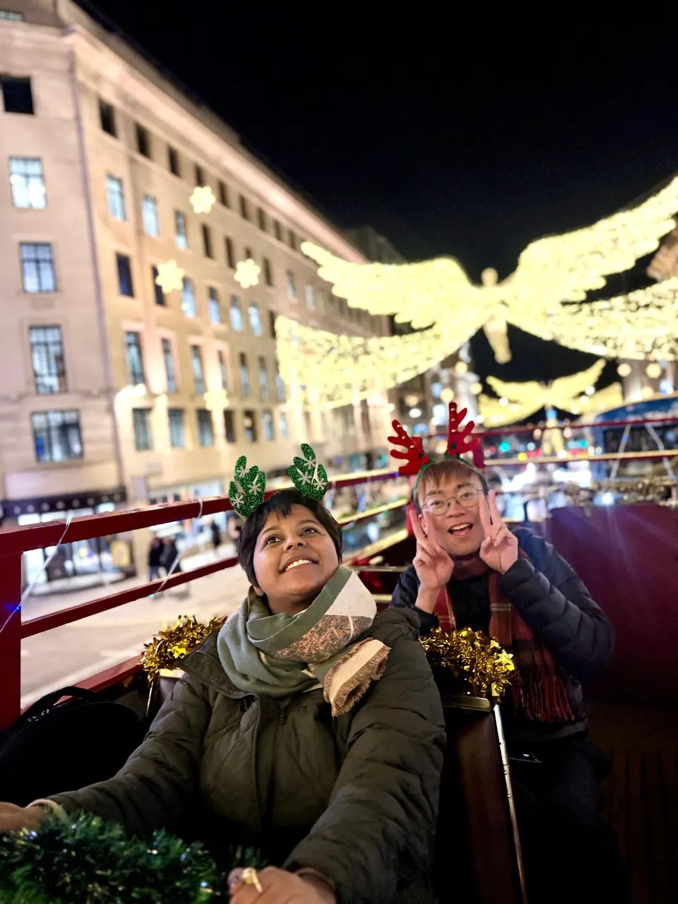 London: Christmas Lights Tour by Vintage Double-Decker Bus — photograph from this exact listing